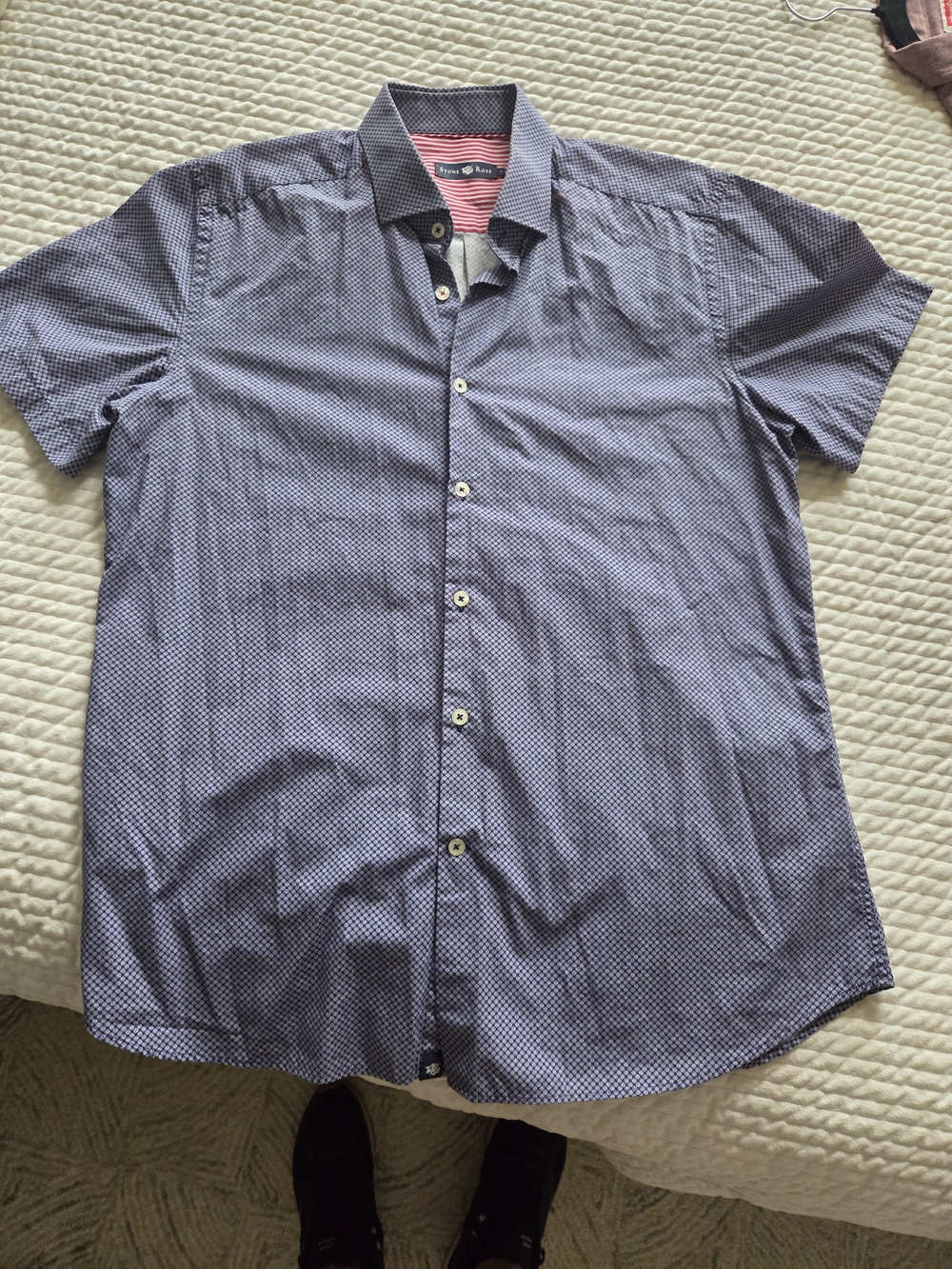 Stone Rose Purplish Micro Dot Short-Sleeve Shirt